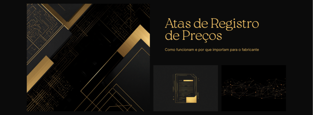 Ilustração abstrata sobre Atas de Registro de Preços no mercado público